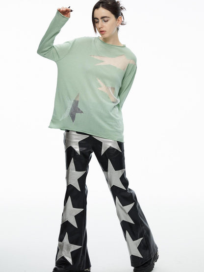 QUORRA S CHORD Star Openwork Ultra Thin Oversized Women&