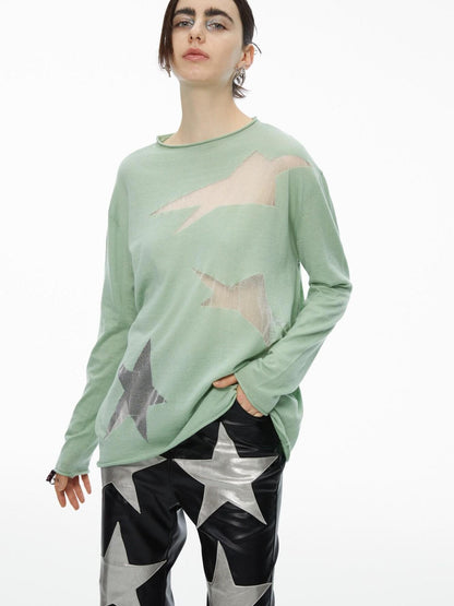 QUORRA S CHORD Star Openwork Ultra Thin Oversized Women&