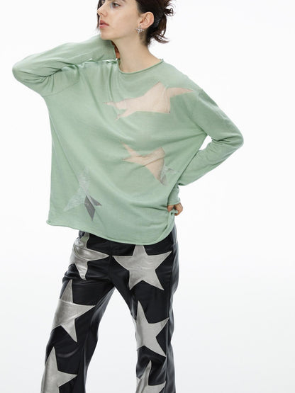 QUORRA S CHORD Star Openwork Ultra Thin Oversized Women&