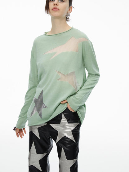 QUORRA S CHORD Star Openwork Ultra Thin Oversized Women&
