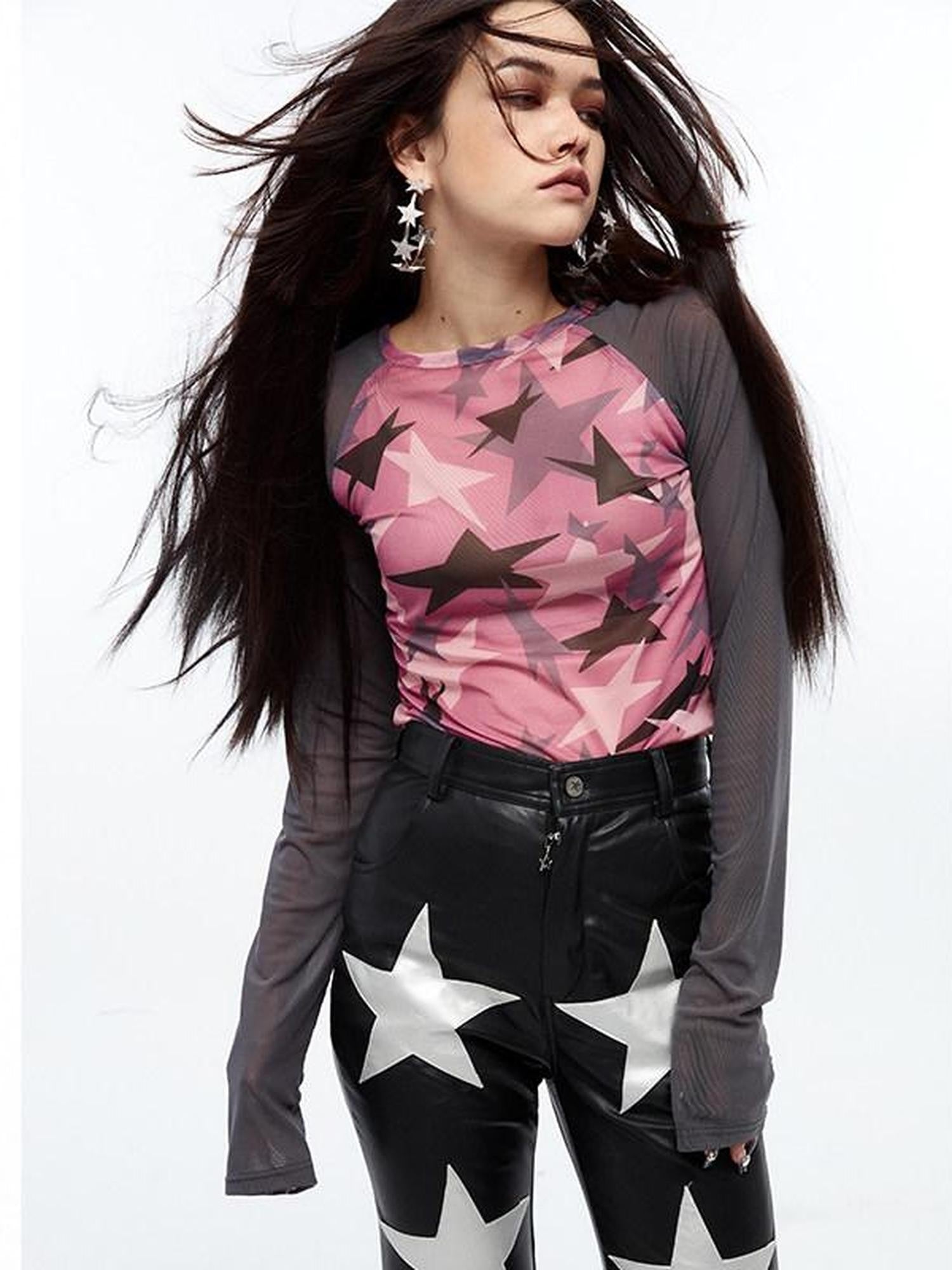 QUORRA S CHORD Star Print Raglan High Stretch Women&