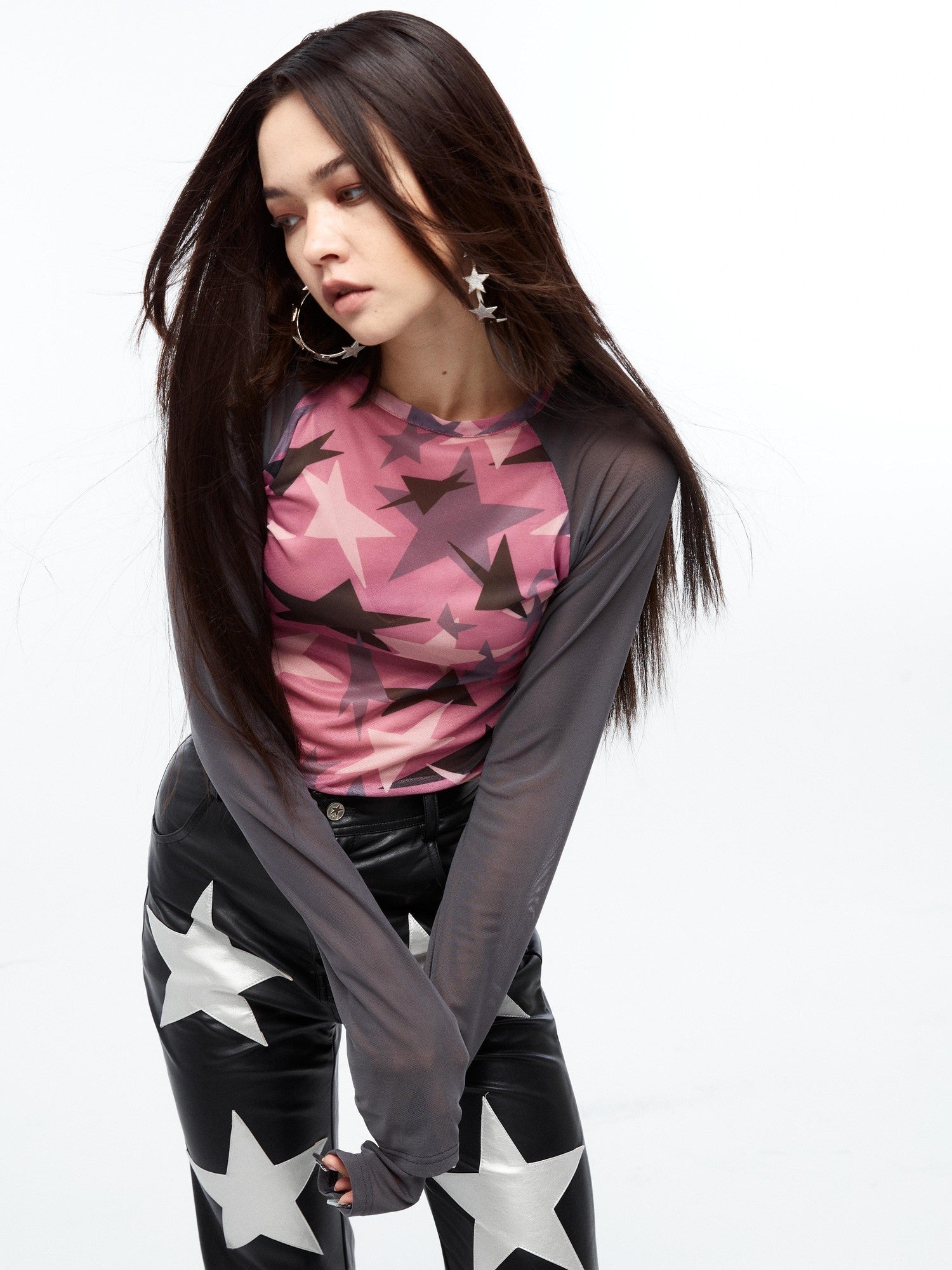 QUORRA S CHORD Star Print Raglan High Stretch Women&