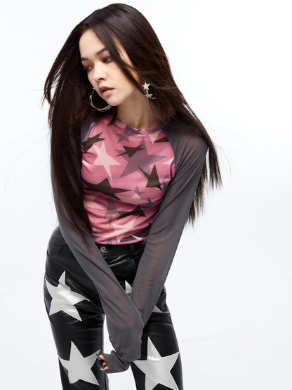 QUORRA S CHORD Star Print Raglan High Stretch Women&