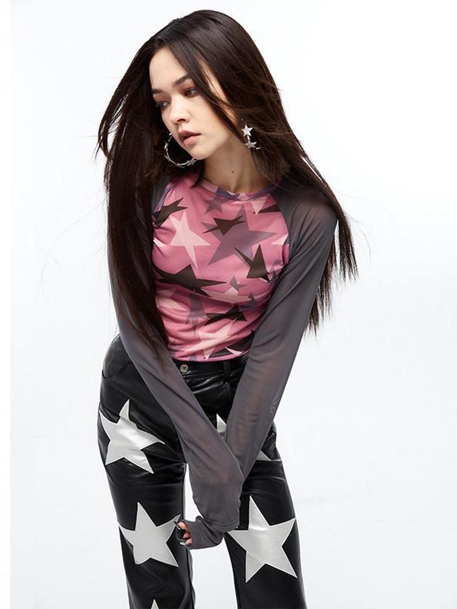 QUORRA S CHORD Star Print Raglan High Stretch Women&