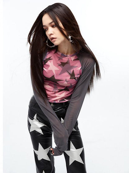 QUORRA S CHORD Star Print Raglan High Stretch Women&