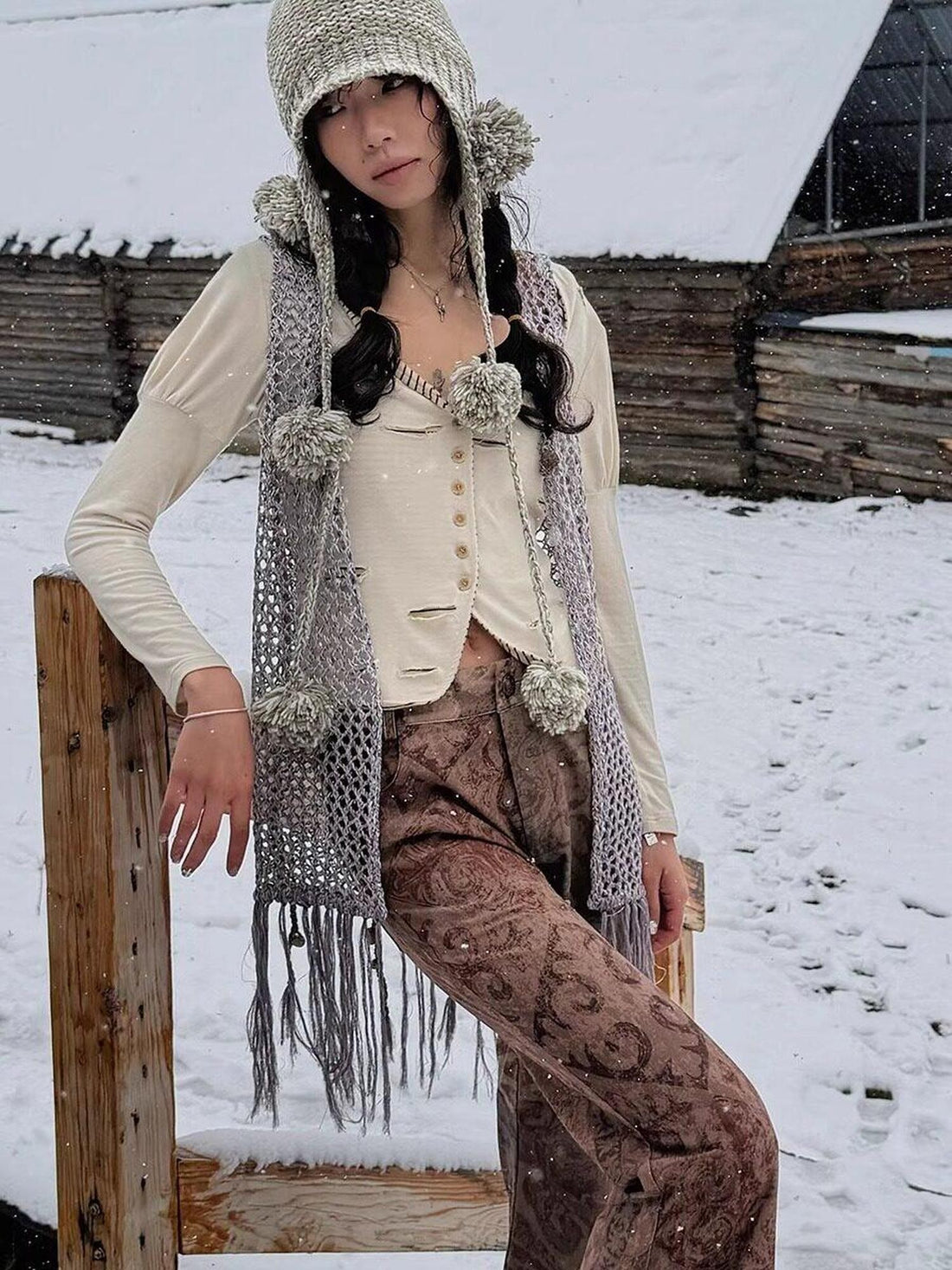 QUORRA S CHORD Urban Nomad Tassel Beaded Crochet Women&