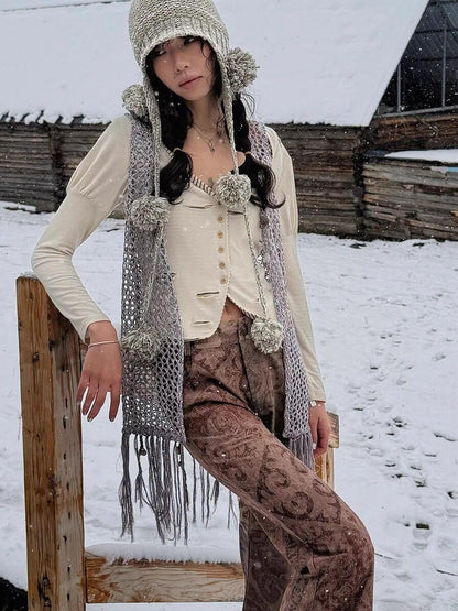 QUORRA S CHORD Urban Nomad Tassel Beaded Crochet Women&