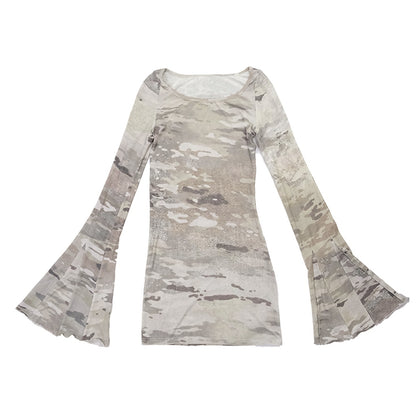 QUORRA_S_CHORD_Vintage_Camo_Print_Distressed_Flared_Sleeve_Lyocell_Wool_Women&