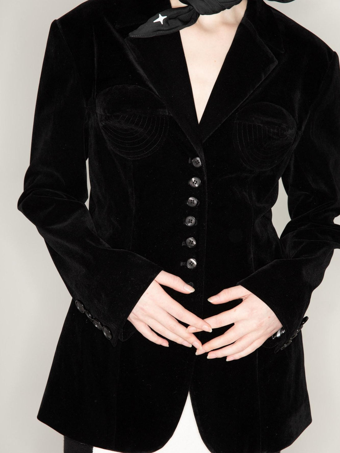 QUORRA S CHORD Vintage Modern Cone Bustier Sculpted Tailoring Women&