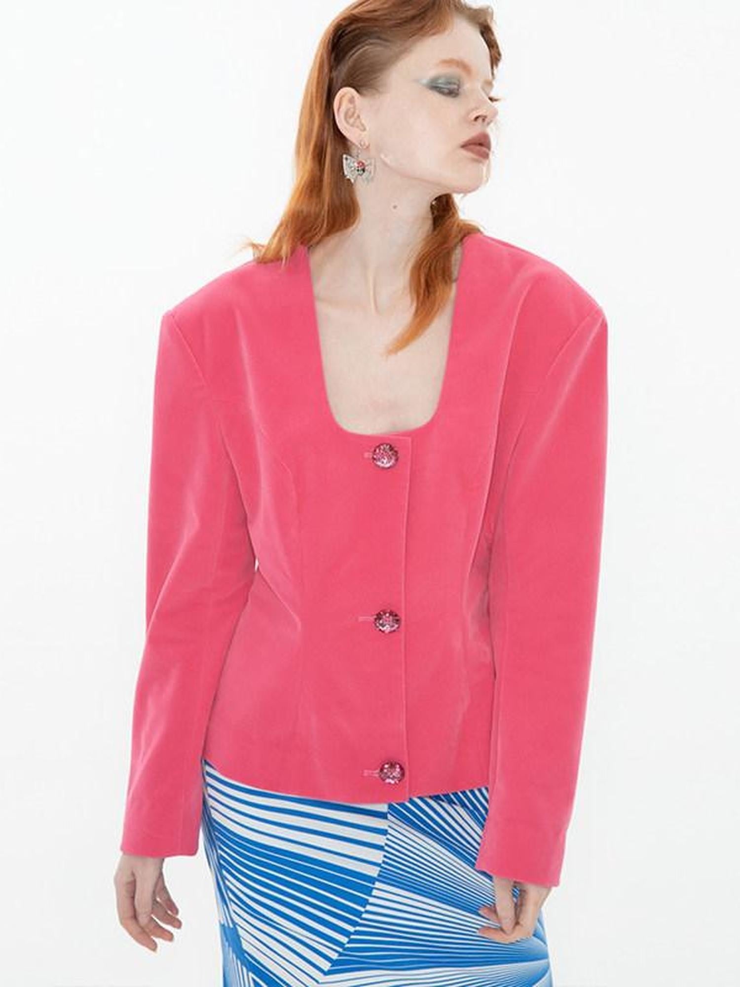 QUORRA S CHORD Vintage Relaxed Waist Cinched Low Square Neck Women&