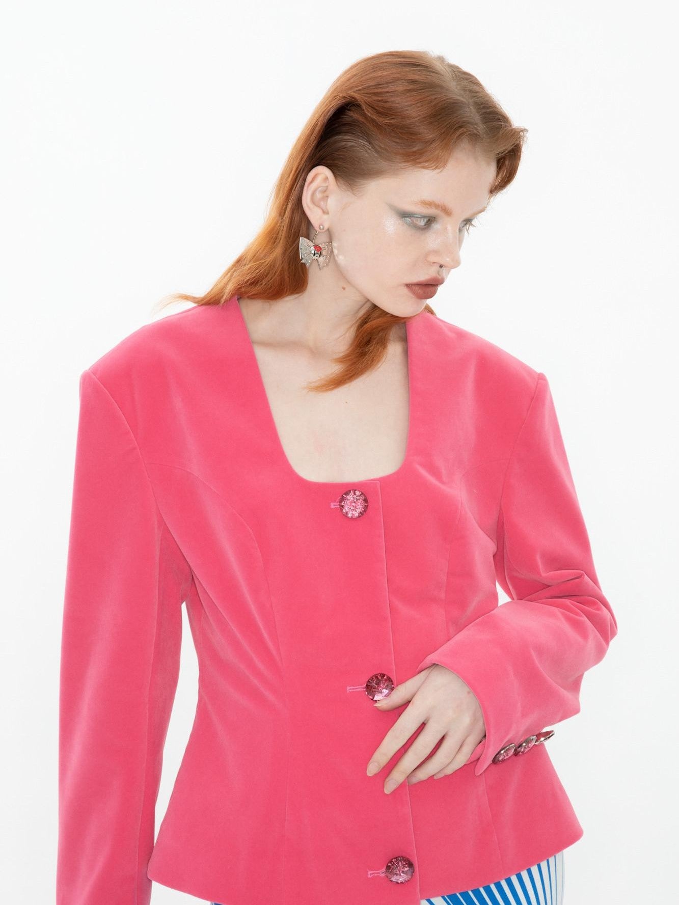QUORRA S CHORD Vintage Relaxed Waist Cinched Low Square Neck Women&