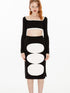 QUORRA S CHORD Visual Geometric Circle Jacquard Straight Women&