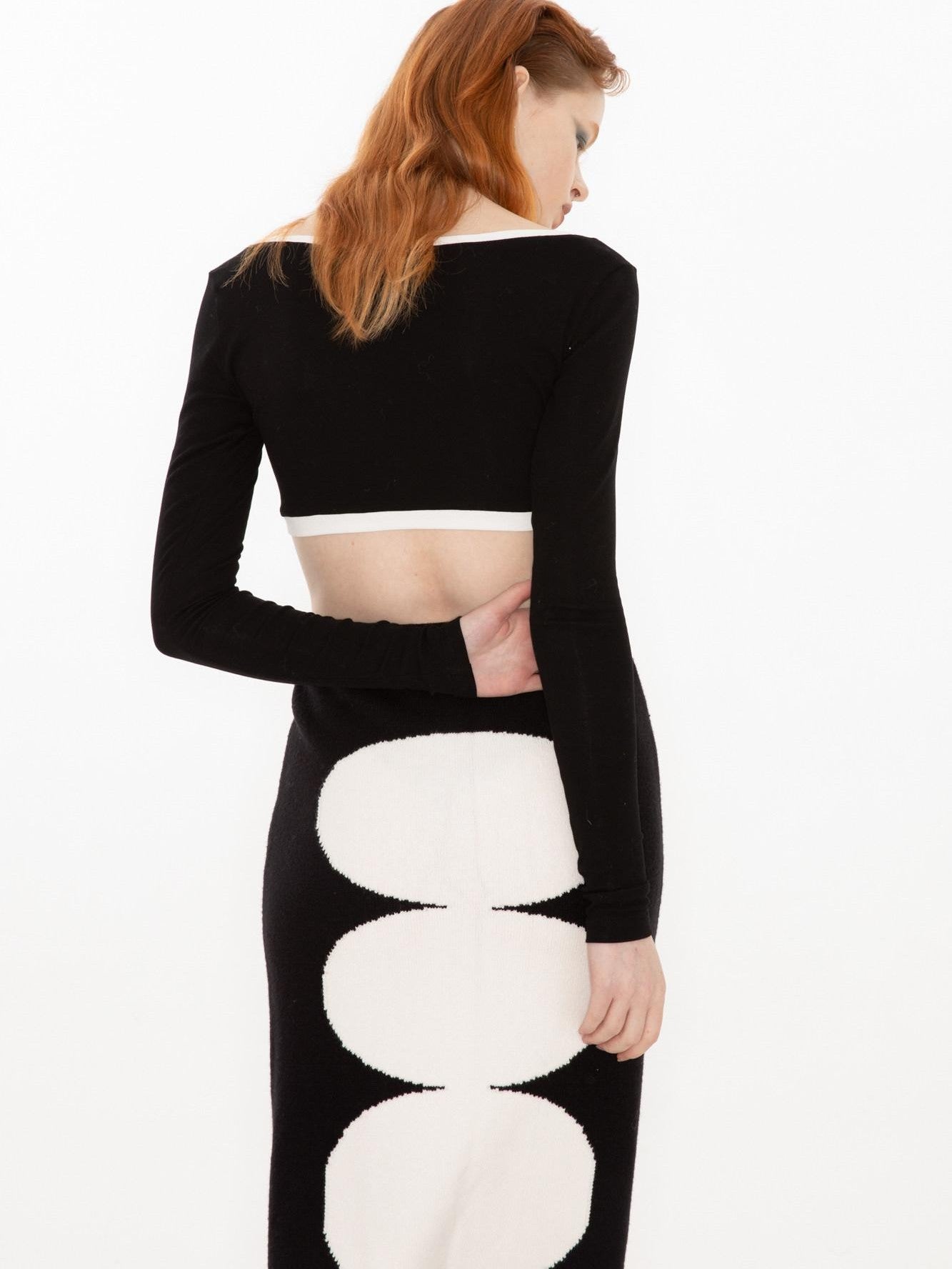 QUORRA S CHORD Visual Geometric Circle Jacquard Straight Women&