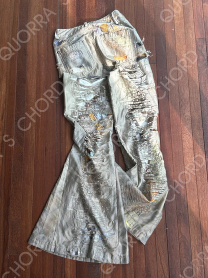 QUORRA S CHORD Washed Ripped Patchwork Women&