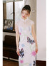 QUORRA S CHORD White Cheongsam Side Slit Women&