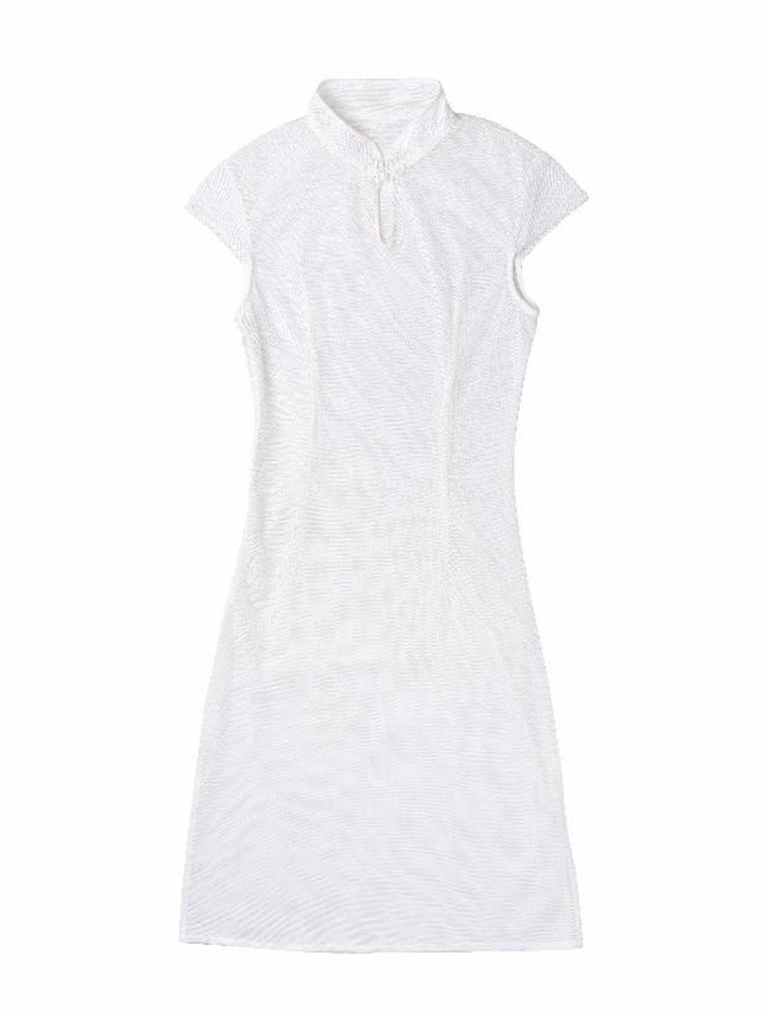 QUORRA S CHORD White Cheongsam Side Slit Women&