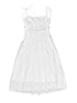 QUORRA S CHORD White Jacquard Hollowout Bow Pleated Bustier Women&