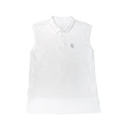 QUORRA_S_CHORD_White_Mesh_Polo_Frayed_Hem_Women&