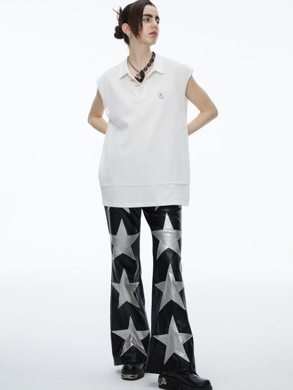 QUORRA S CHORD White Mesh Polo Frayed Hem Women&
