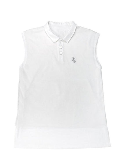 QUORRA S CHORD White Mesh Polo Frayed Hem Women&