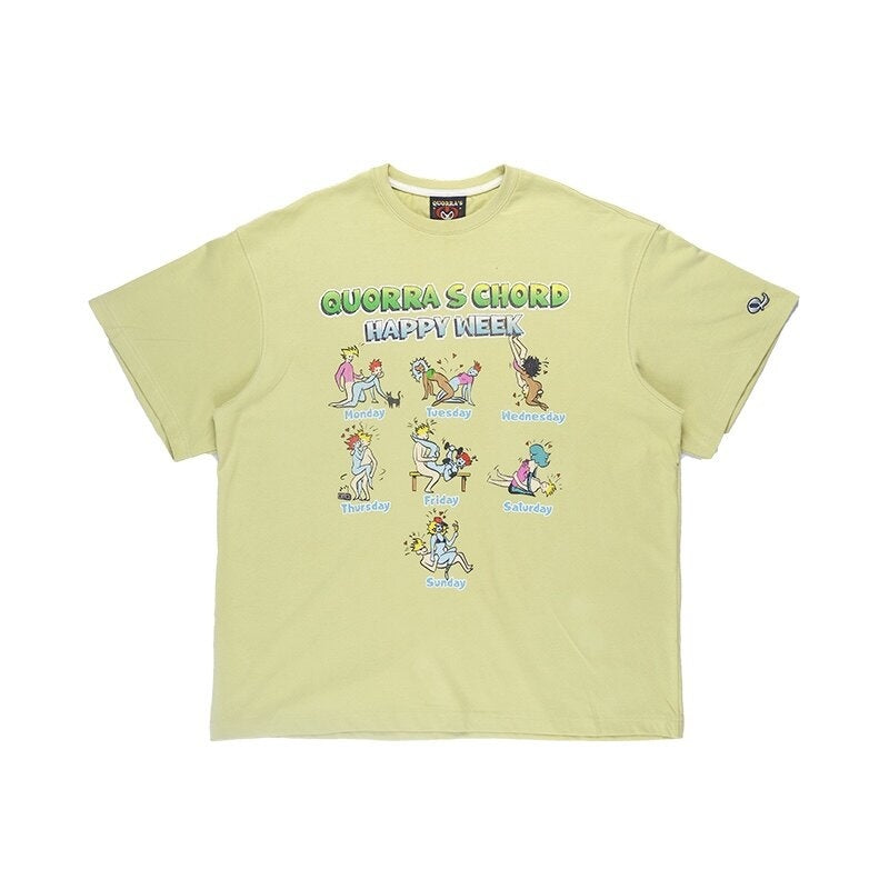 QUORRA_S_CHORD_Yellow_Green_Cute_Cartoon_Vintage_Washed_Women&