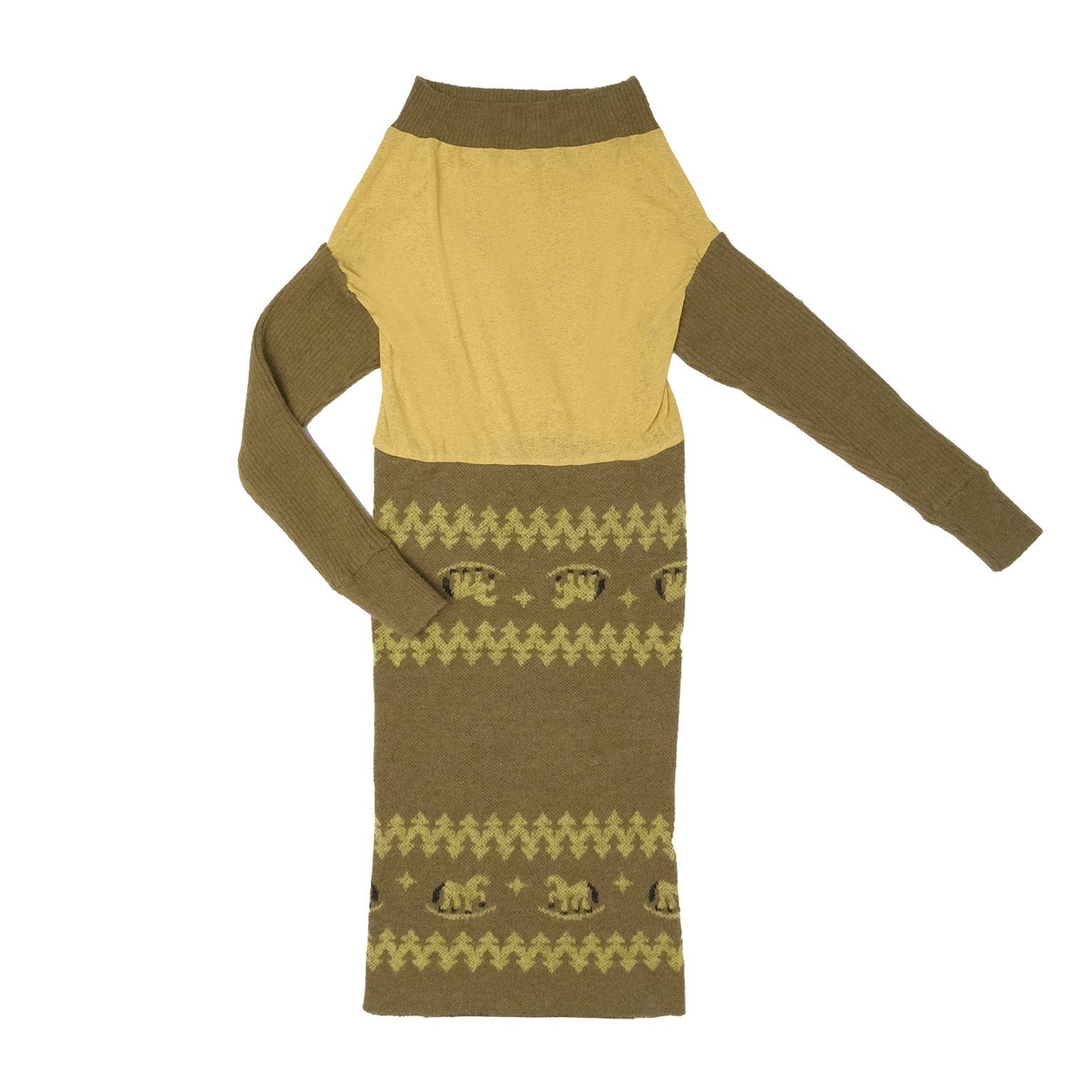 QUORRA_S_CHORD_Yellow_Green_Patchwork_Jacquard_Horse_Women&