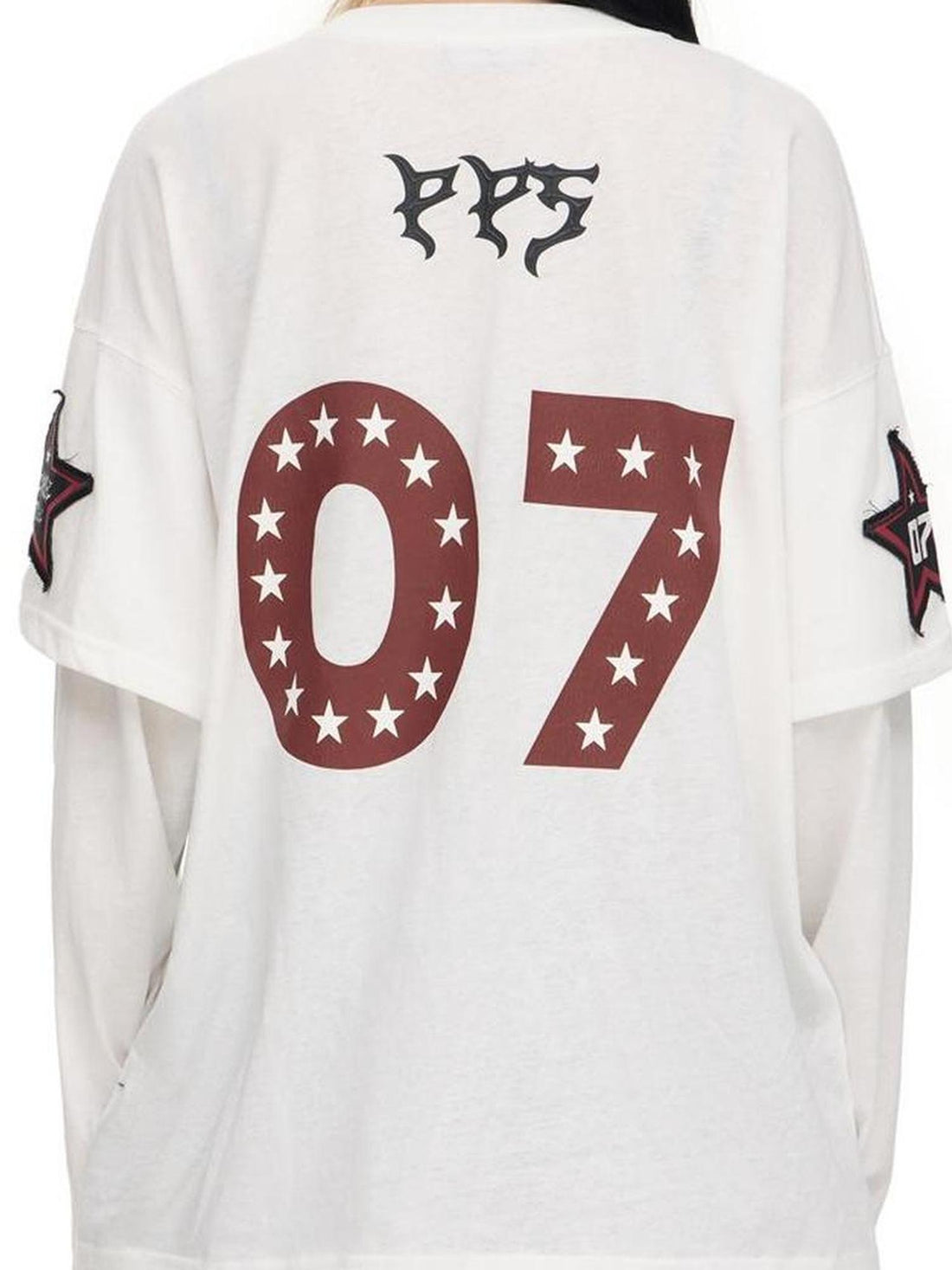 Peoplesense Quick Dry Embroidered Loose Fit Sporty Long Sleeve Tee