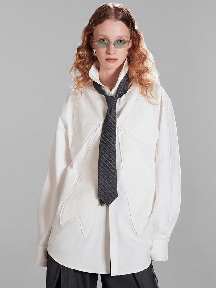 RUN TO THE FUTURE 100 Percent Cotton Soft Breathable Original Loose Bow Polo Button Women Shirts