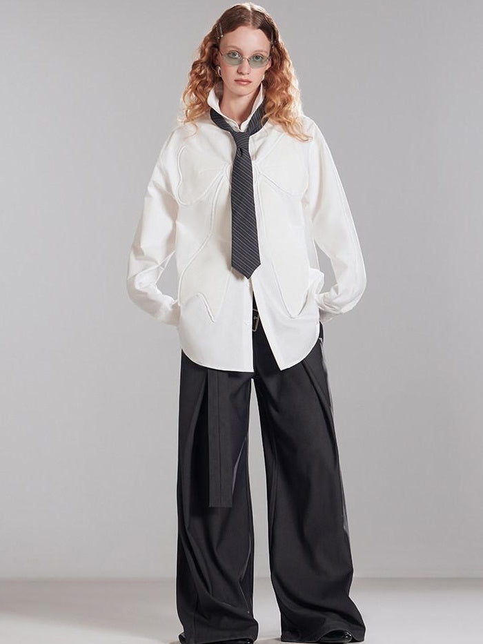 RUN TO THE FUTURE 100 Percent Cotton Soft Breathable Original Loose Bow Polo Button Women Shirts
