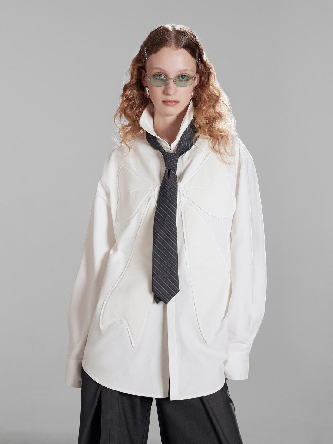 RUN TO THE FUTURE 100 Percent Cotton Soft Breathable Original Loose Bow Polo Button Women Shirts