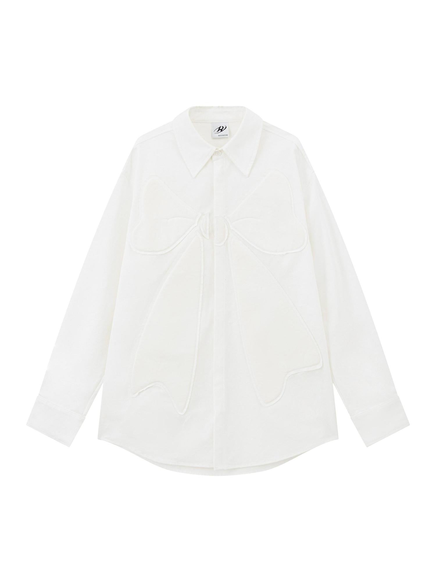 RUN TO THE FUTURE 100 Percent Cotton Soft Breathable Original Loose Bow Polo Button Women Shirts