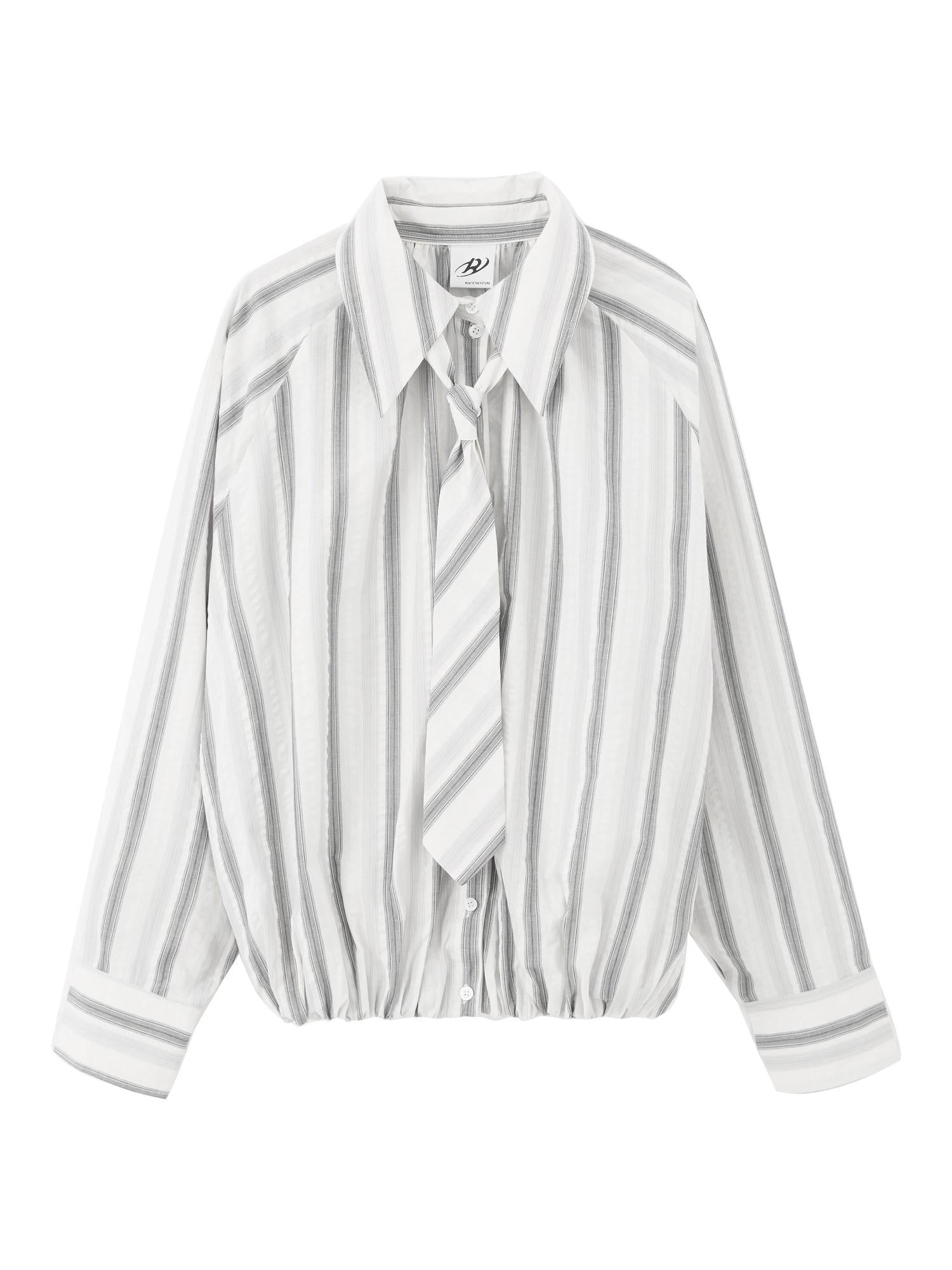 RUN TO THE FUTURE 100 Percent Cotton Two Piece Set Vintage Striped Casual Women Everyday Shirts