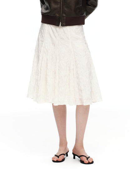 RUN TO THE FUTURE 3d Textured Irregular Pleated A Line Women&