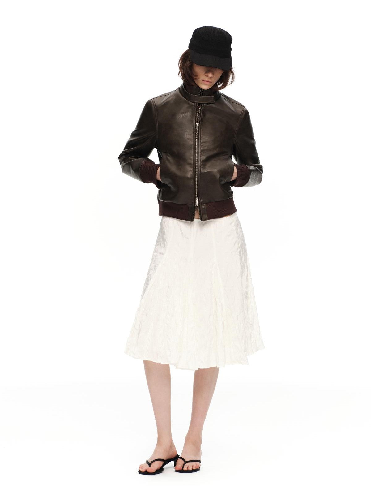 RUN TO THE FUTURE 3d Textured Irregular Pleated A Line Women&