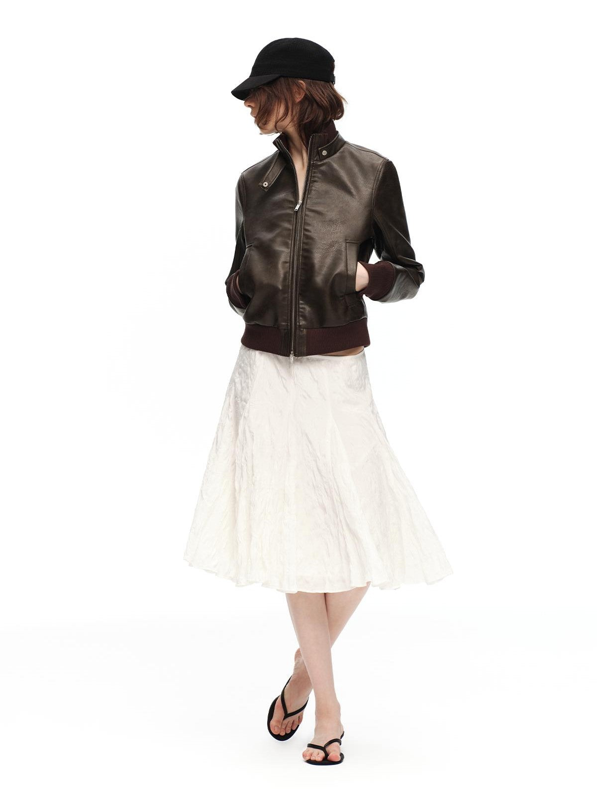 RUN TO THE FUTURE 3d Textured Irregular Pleated A Line Women&
