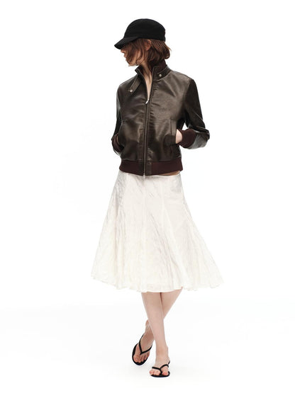 RUN TO THE FUTURE 3d Textured Irregular Pleated A Line Women&