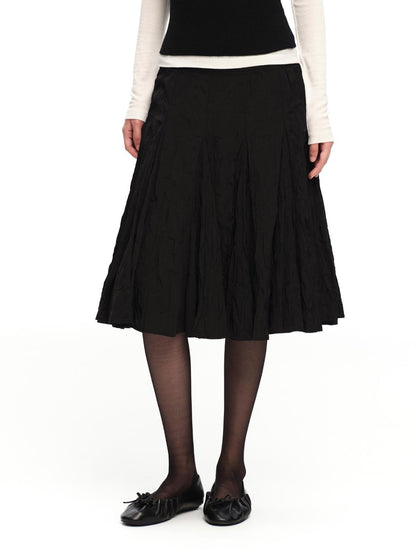 RUN TO THE FUTURE 3d Textured Irregular Pleated A Line Women&