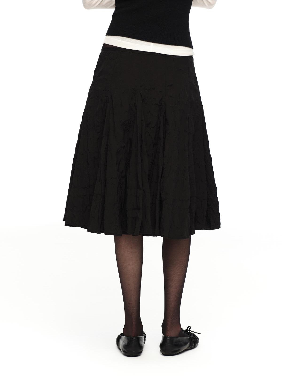 RUN TO THE FUTURE 3d Textured Irregular Pleated A Line Women&