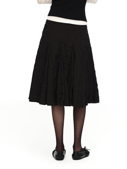 RUN TO THE FUTURE 3d Textured Irregular Pleated A Line Women&