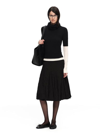 RUN TO THE FUTURE 3d Textured Irregular Pleated A Line Women&