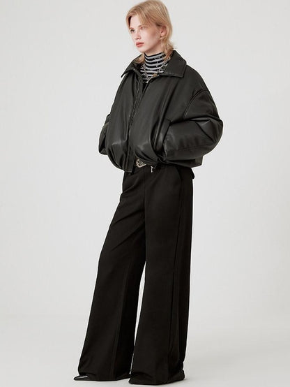 RUN TO THE FUTURE 90% White Duck Down Warm Vintage Commuter Straight Pu Zipper Down Jackets