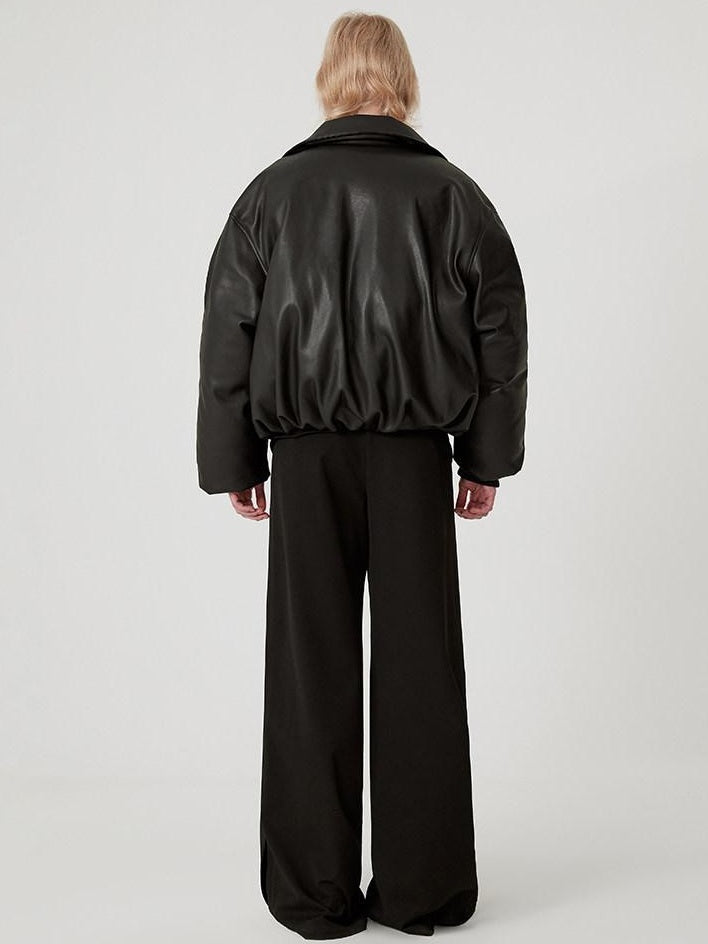 RUN TO THE FUTURE 90% White Duck Down Warm Vintage Commuter Straight Pu Zipper Down Jackets