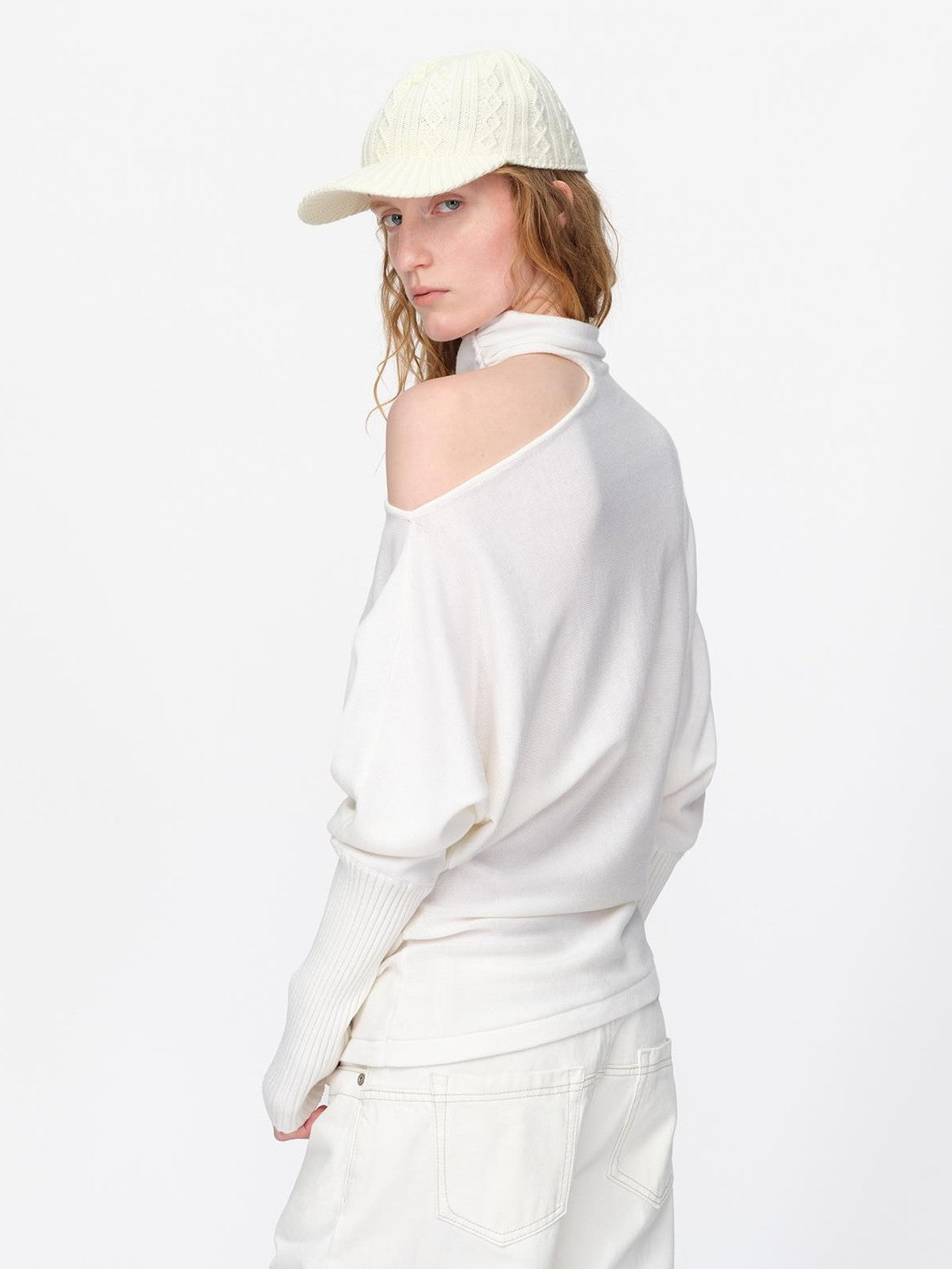 RUN TO THE FUTURE Asymmetric High Neck Long Sleeve Women&