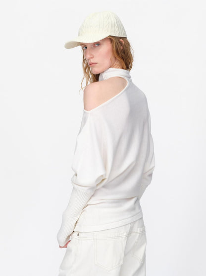 RUN TO THE FUTURE Asymmetric High Neck Long Sleeve Women&