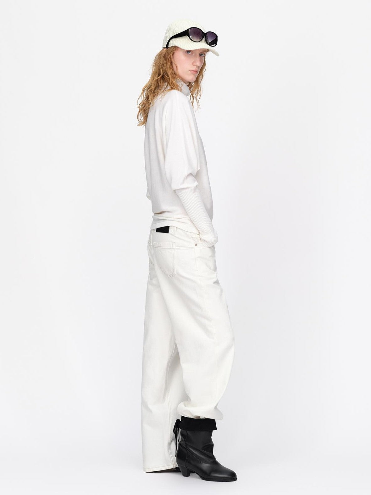 RUN TO THE FUTURE Asymmetric High Neck Long Sleeve Women&