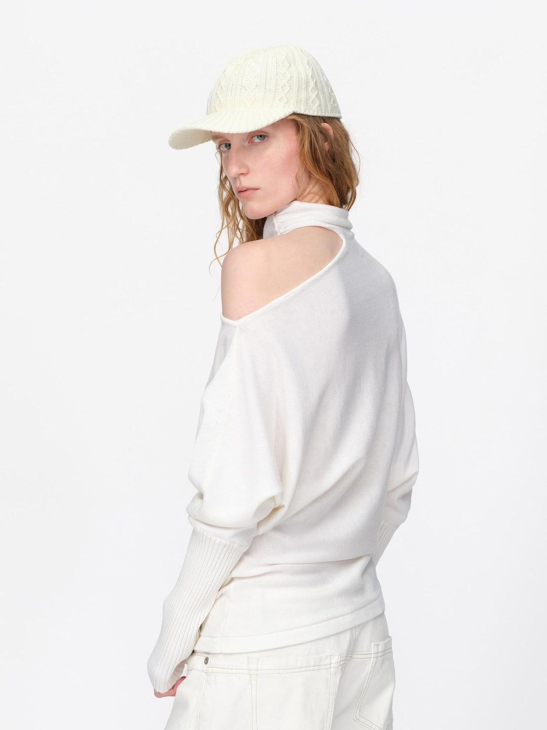 RUN TO THE FUTURE Asymmetric High Neck Long Sleeve Women&