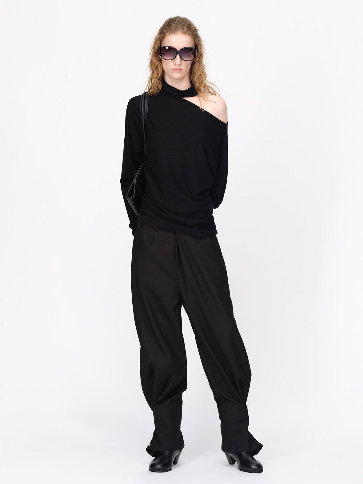 RUN TO THE FUTURE Asymmetric High Neck Long Sleeve Women&
