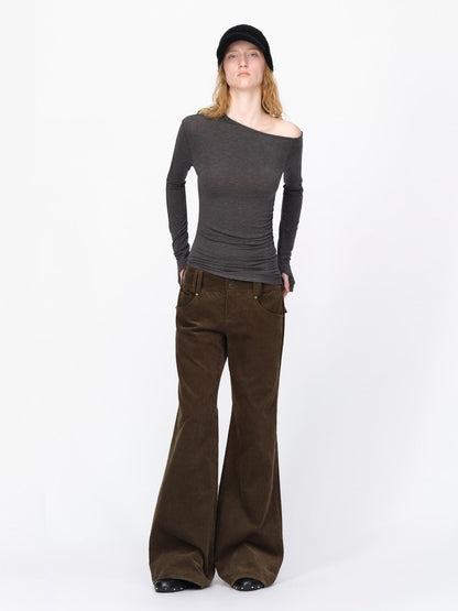 RUN TO THE FUTURE Asymmetric One Shoulder Wool Blend Women&