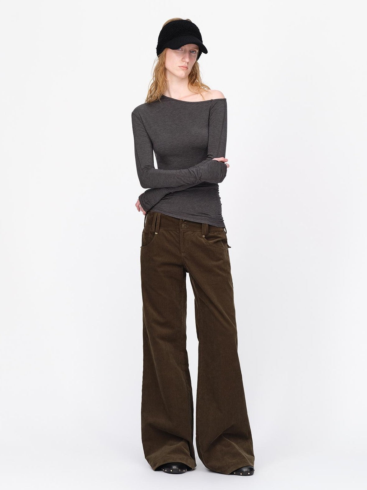 RUN TO THE FUTURE Asymmetric One Shoulder Wool Blend Women&