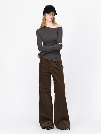 RUN TO THE FUTURE Asymmetric One Shoulder Wool Blend Women&